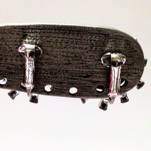 Coro Vintage Silver Tone Starburst Clip Earrings Mid Century Design - Picture 5 of 5